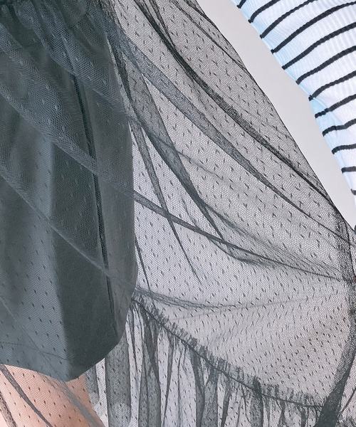 AS KNOW AS plus（アズノゥアズプラス）の「◎チュールリボンキャミワンピ―ス（ワンピース・レディース・ブラック系/チャコールグレー/アイボリー/ブラック/アイボリー系1・FREE）」の19枚目の写真