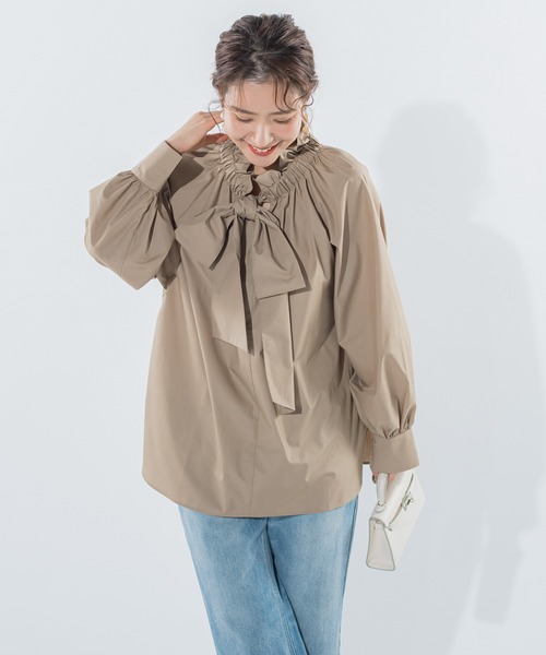 VICKY（ビッキー）の「【大人気！定番アイテム】ボウタイブラウス《手洗い可能》（シャツ/ブラウス・レディース・ホワイト/ブラック/ベージュ系その他・M）」の20枚目の写真