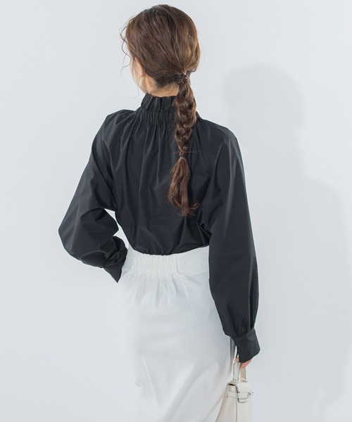 VICKY（ビッキー）の「【大人気！定番アイテム】ボウタイブラウス《手洗い可能》（シャツ/ブラウス・レディース・ホワイト/ブラック/ベージュ系その他・M）」の14枚目の写真