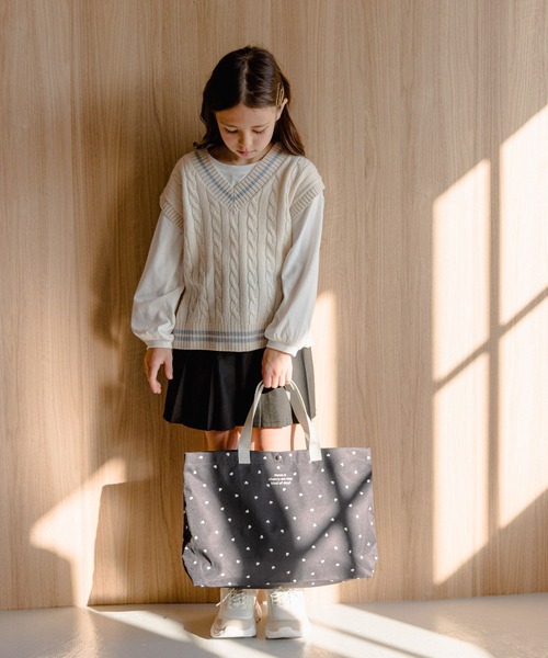 GLOBAL WORK（グローバルワーク）の「洗えるスクールバッグ/102773（トートバッグ・キッズ・ブルー/グレイッシュブルー/ブラック/サックスブルー/グレー系2/グレー系5/ブラック系1/カモフラージュ/ホワイト系8/ブラック系・ONESIZE）」の18枚目の写真