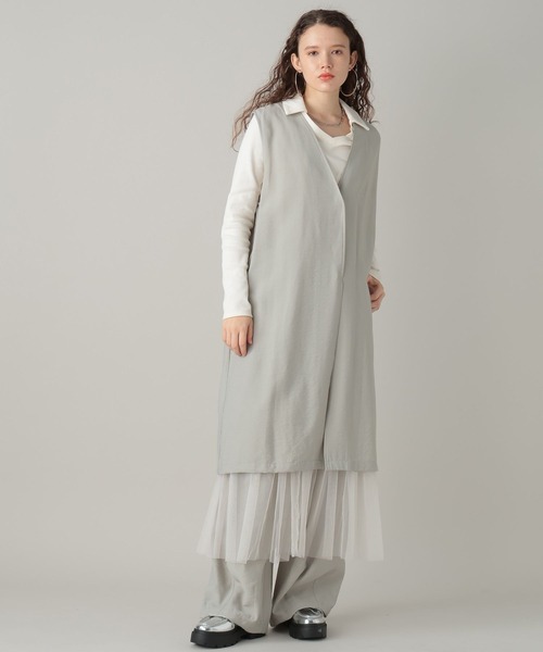 FOREVER 21（フォーエバー トゥエンティーワン）の「【2024SS】3WAYスタンドカラーコート（トレンチコート・レディース・ブラック/グレー・FREE）」の4枚目の写真