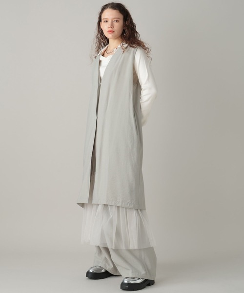 FOREVER 21（フォーエバー トゥエンティーワン）の「【2024SS】3WAYスタンドカラーコート（トレンチコート・レディース・ブラック/グレー・FREE）」の6枚目の写真