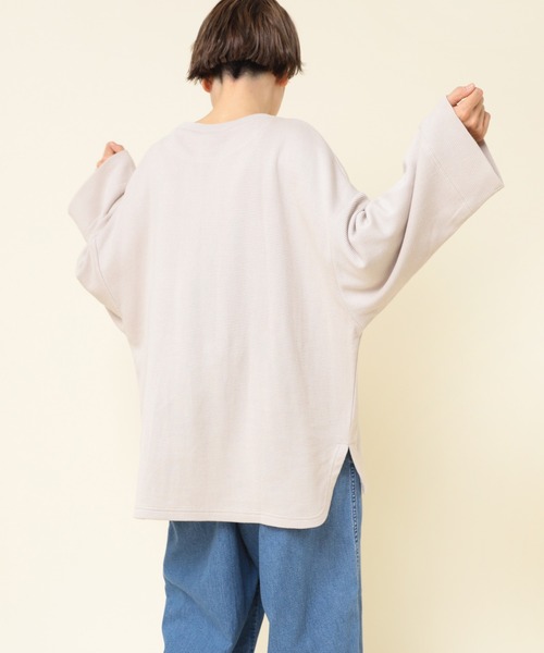 tシャツ M2176 ダブルフェイスＢＩＧスリーブプルオーバー レディース M2176 ダブルフェイスBIGスリーブプルオーバー(M グレージュ
