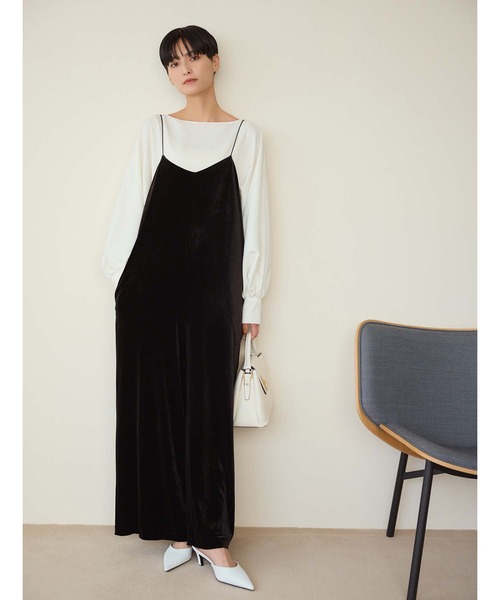 セール】ベロアキャミサロペット（つなぎ/オールインワン）｜Edit