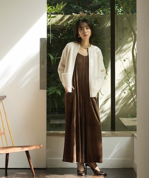 セール】ベロアキャミサロペット（つなぎ/オールインワン）｜Edit