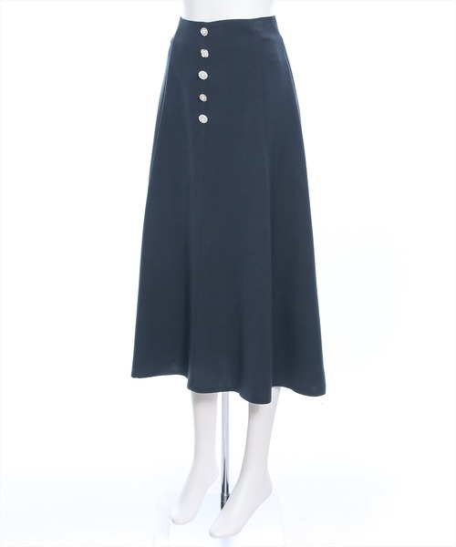 clear（クリア）の「マルチビジューフレアロングスカート[オフィスカジュアル 着回し抜群 大人]≪再入荷≫（スカート・レディース・ピンク/ネイビー・S/M）」の10枚目の写真