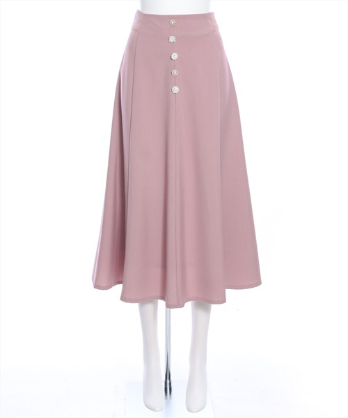 clear（クリア）の「マルチビジューフレアロングスカート[オフィスカジュアル 着回し抜群 大人]≪再入荷≫（スカート・レディース・ピンク/ネイビー・S/M）」の15枚目の写真