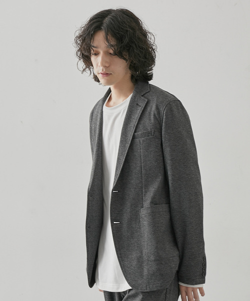  j.n.r.d（ジェー・エヌ・アール・ディー）の「【セットアップ対応】j.n.r.d/先染めニットツイル2Bジャケット（テーラードジャケット・メンズ・チャコールグレー/ベージュ/ネイビー・LL/L/M）」の14枚目の写真