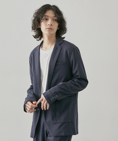  j.n.r.d（ジェー・エヌ・アール・ディー）の「【セットアップ対応】j.n.r.d/先染めニットツイル2Bジャケット（テーラードジャケット・メンズ・チャコールグレー/ベージュ/ネイビー・LL/L/M）」の10枚目の写真