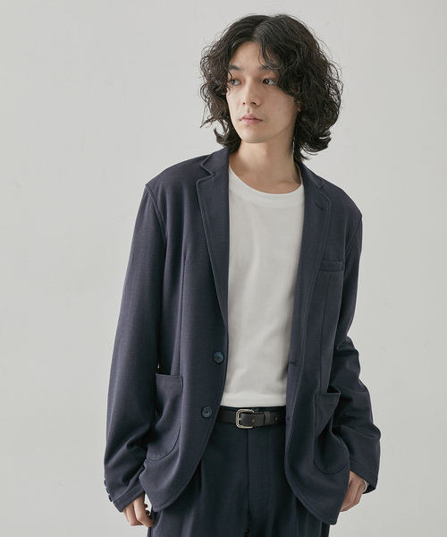  j.n.r.d（ジェー・エヌ・アール・ディー）の「【セットアップ対応】j.n.r.d/先染めニットツイル2Bジャケット（テーラードジャケット・メンズ・チャコールグレー/ベージュ/ネイビー・LL/L/M）」の9枚目の写真