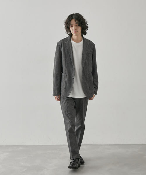  j.n.r.d（ジェー・エヌ・アール・ディー）の「【セットアップ対応】j.n.r.d/先染めニットツイル2Bジャケット（テーラードジャケット・メンズ・チャコールグレー/ベージュ/ネイビー・LL/L/M）」の7枚目の写真