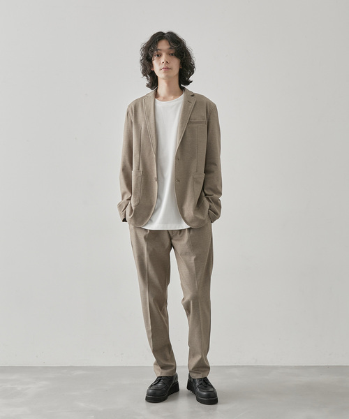  j.n.r.d（ジェー・エヌ・アール・ディー）の「【セットアップ対応】j.n.r.d/先染めニットツイル2Bジャケット（テーラードジャケット・メンズ・チャコールグレー/ベージュ/ネイビー・LL/L/M）」の6枚目の写真