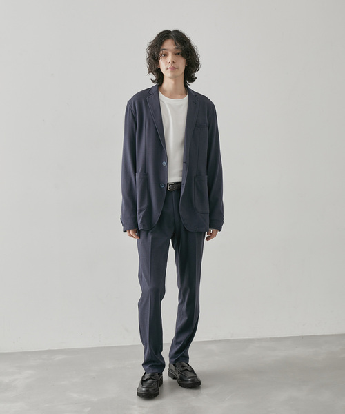  j.n.r.d（ジェー・エヌ・アール・ディー）の「【セットアップ対応】j.n.r.d/先染めニットツイル2Bジャケット（テーラードジャケット・メンズ・チャコールグレー/ベージュ/ネイビー・LL/L/M）」の4枚目の写真