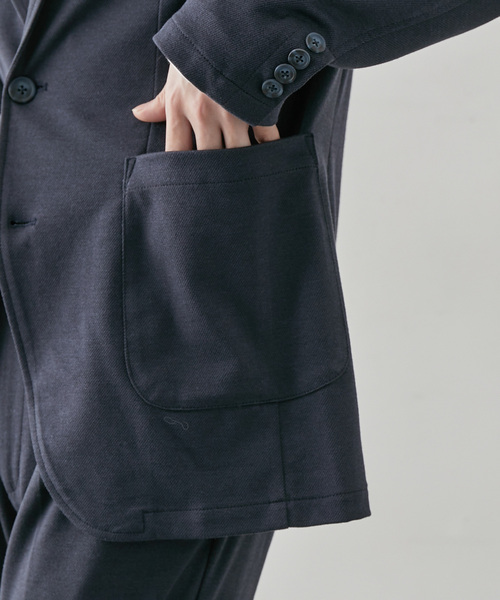  j.n.r.d（ジェー・エヌ・アール・ディー）の「【セットアップ対応】j.n.r.d/先染めニットツイル2Bジャケット（テーラードジャケット・メンズ・チャコールグレー/ベージュ/ネイビー・LL/L/M）」の16枚目の写真