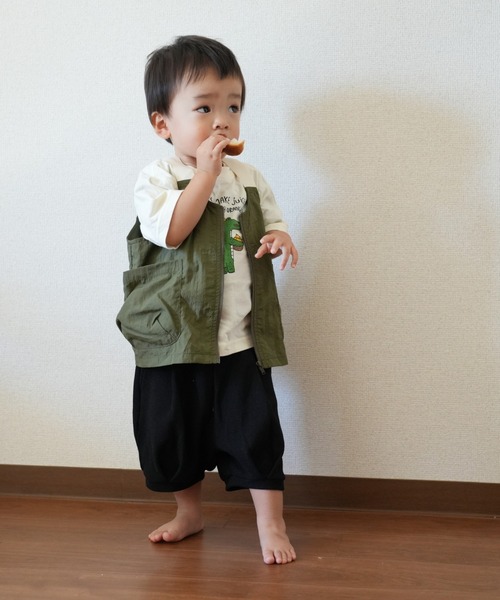 MAKE YOUR DAY(メイクユアデイ)の「ワッフルボリュームパンツ■80~140cm(その他パンツ・キッズ・ブラック/チャコールグレー/ネイビー/ブラウン・90/100/110/120/130/140/80)」の7枚目の写真