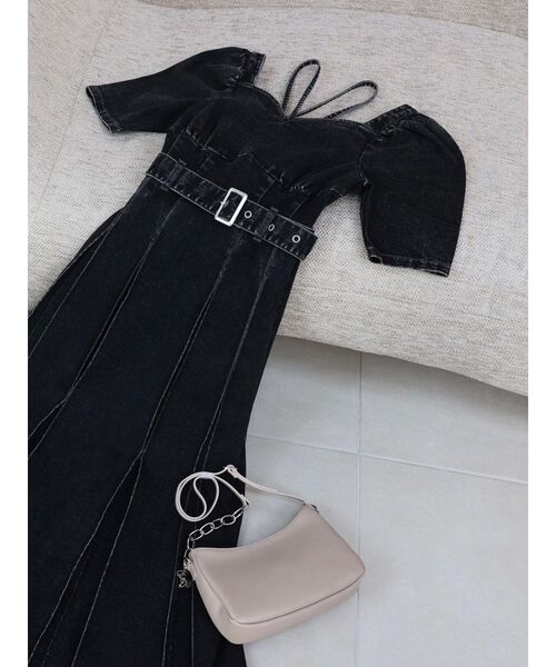 EATME（イートミー）の「チェーンハンドルバッグ（ショルダーバッグ・レディース・ブラック/ベージュ・FREE）」の5枚目の写真