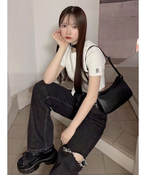 EATME（イートミー）の「チェーンハンドルバッグ（ショルダーバッグ・レディース・ブラック/ベージュ・FREE）」の18枚目の写真