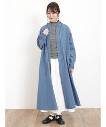 Samansa Mos2 | デニムスタンドカラータックワンピース(ワンピース)