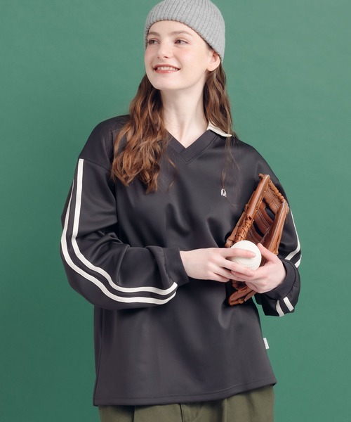 MUHET(ミュエータ)の「ライン入りゲームシャツ(Tシャツ/カットソー・レディース・ブラウン/スミクロ/ネイビー・MEDIUM/X-LARGE)」の21枚目の写真