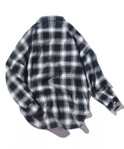 BENDER TOKYO（ベンダートウキョウ）の「【BENDER TOKYO】ビッグシルエット 起毛 オンブレチェックシャツ 長袖（シャツ/ブラウス・メンズ・グリーン/レッド/イエロー/ブラック・FREE/M/L）」の19枚目の写真