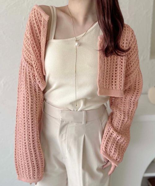 apres jour clair(アプレジュールクレア)の「【apres jour clair】レースアップメッシュニット【ZOZOTOWN限定アイテム】(ニット/セーター・レディース・杢グレー/アイボリー/オレンジ・フリー/X-LARGE)」の5枚目の写真