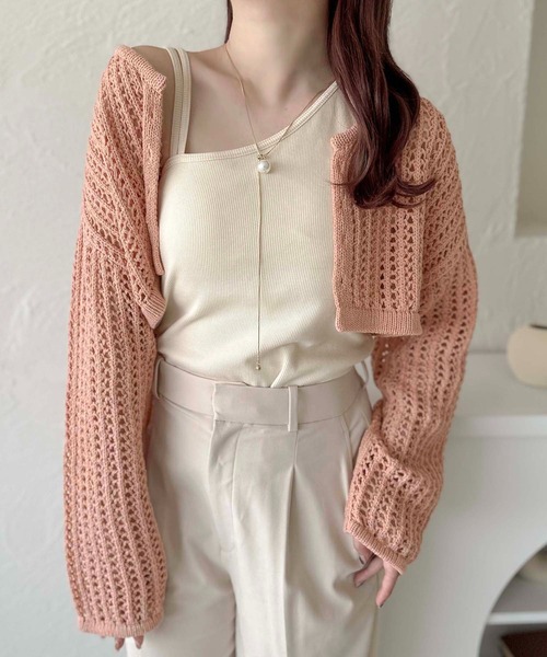 apres jour clair(アプレジュールクレア)の「【apres jour clair】レースアップメッシュニット【ZOZOTOWN限定アイテム】(ニット/セーター・レディース・杢グレー/アイボリー/オレンジ・フリー/X-LARGE)」の6枚目の写真