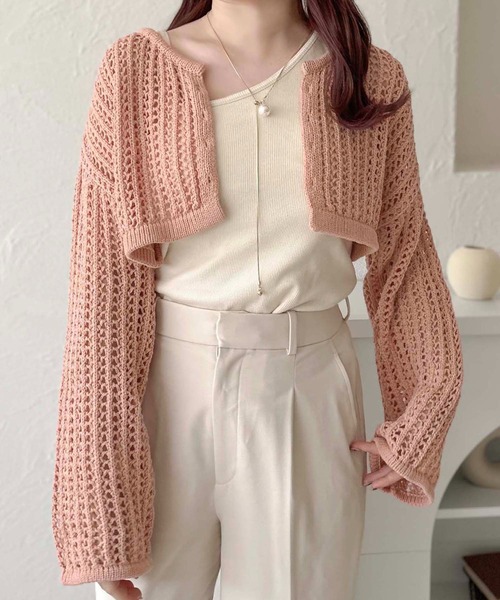 apres jour clair(アプレジュールクレア)の「【apres jour clair】レースアップメッシュニット【ZOZOTOWN限定アイテム】(ニット/セーター・レディース・杢グレー/アイボリー/オレンジ・フリー/X-LARGE)」の7枚目の写真