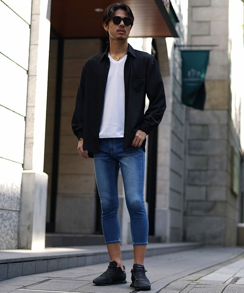 SOMEDIFF(サムディフ)の「楊柳レギュラーカラー長袖シャツ メンズ ルーズシルエットシャツ セットアップ 春服(シャツ/ブラウス・メンズ・グリーン/ブラック/ベージュ・XL/L/M)」の12枚目の写真