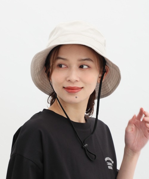 Honeys（ハニーズ）の「アドベンチャーハット（ハット・レディース・ブラック/スミクロ/ライトカーキ/ライトベージュ/ベージュ・FREE）」の4枚目の写真