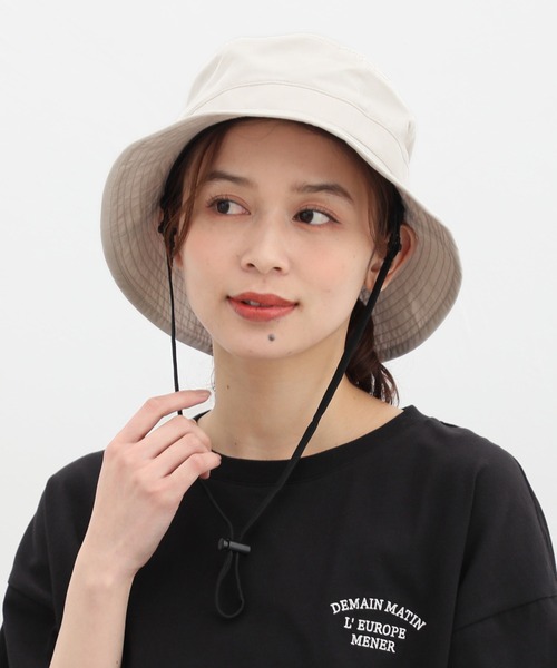 Honeys（ハニーズ）の「アドベンチャーハット（ハット・レディース・ブラック/スミクロ/ライトカーキ/ライトベージュ/ベージュ・FREE）」の15枚目の写真