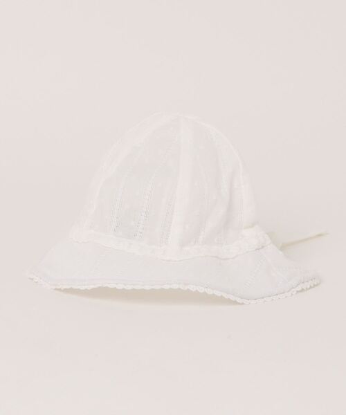 moimoln（モイモルン）の「レースモチーフ帽（キャップ・キッズ・オフホワイト・42cm/44cm/46cm）」の7枚目の写真