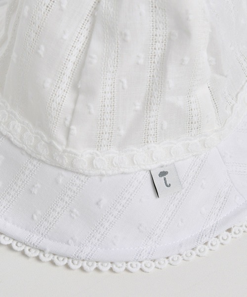 moimoln（モイモルン）の「レースモチーフ帽（キャップ・キッズ・オフホワイト・42cm/44cm/46cm）」の4枚目の写真