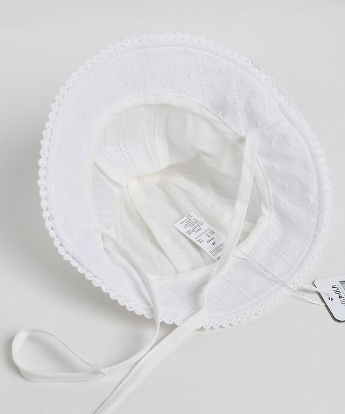 moimoln（モイモルン）の「レースモチーフ帽（キャップ・キッズ・オフホワイト・42cm/44cm/46cm）」の5枚目の写真