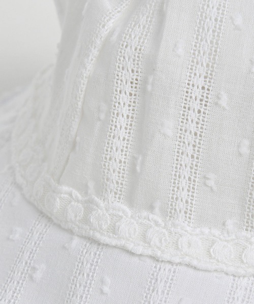 moimoln（モイモルン）の「レースモチーフ帽（キャップ・キッズ・オフホワイト・42cm/44cm/46cm）」の6枚目の写真