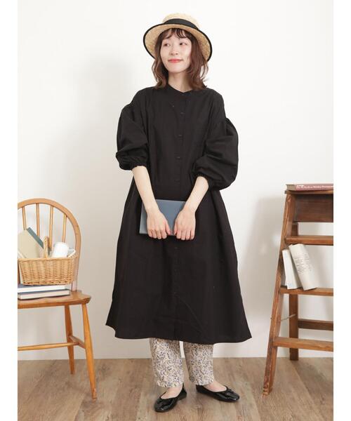 Samansa Mos2（サマンサ モスモス）の「バンドカラーゆるワンピース