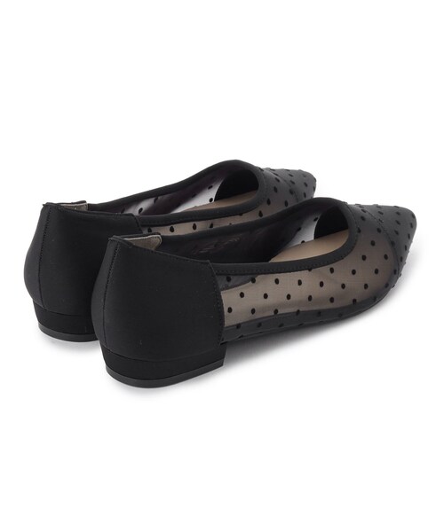 ITS'DEMO（イッツデモ）の「◆【M・Lサイズ展開】チュールドットパンプス（パンプス・レディース・ベージュ/ブラック・38/40）」の6枚目の写真