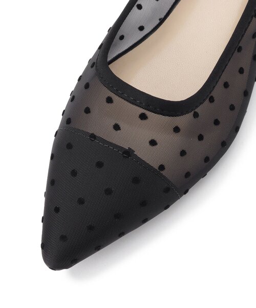 ITS'DEMO（イッツデモ）の「◆【M・Lサイズ展開】チュールドットパンプス（パンプス・レディース・ベージュ/ブラック・38/40）」の9枚目の写真