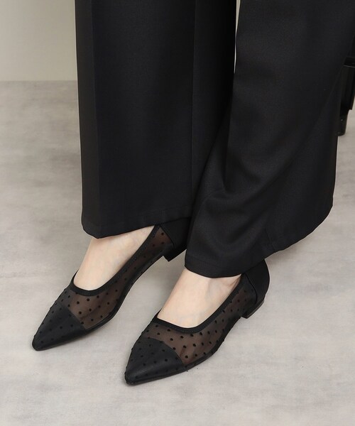 ITS'DEMO（イッツデモ）の「◆【M・Lサイズ展開】チュールドットパンプス（パンプス・レディース・ベージュ/ブラック・38/40）」の10枚目の写真