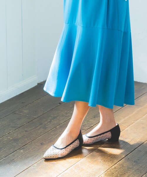 ITS'DEMO（イッツデモ）の「◆【M・Lサイズ展開】チュールドットパンプス（パンプス・レディース・ベージュ/ブラック・38/40）」の12枚目の写真