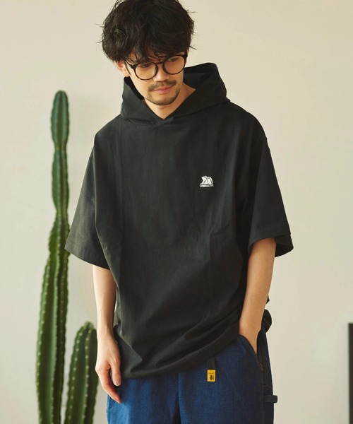 go slow caravan（ゴースローキャラバン）の「COBMASTER/コブマスター　1P刺繍 ビッグTEE-PK（パーカー・メンズ・ラベンダー/ホワイト/グリーン系その他/イエロー/オートミール/ブラック・LARGE/MEDIUM/X-LARGE）」の14枚目の写真