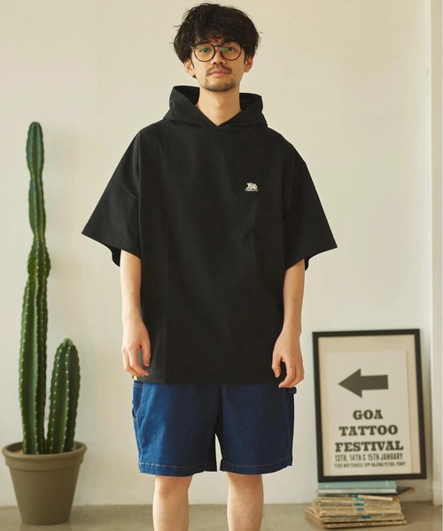 go slow caravan（ゴースローキャラバン）の「COBMASTER/コブマスター　1P刺繍 ビッグTEE-PK（パーカー・メンズ・ラベンダー/ホワイト/グリーン系その他/イエロー/オートミール/ブラック・LARGE/MEDIUM/X-LARGE）」の15枚目の写真