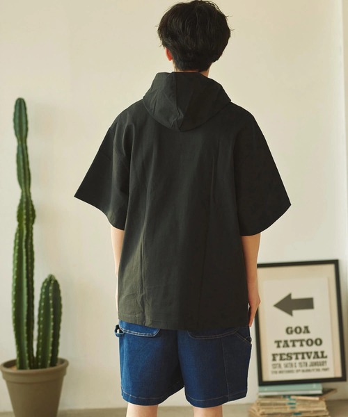 go slow caravan（ゴースローキャラバン）の「COBMASTER/コブマスター　1P刺繍 ビッグTEE-PK（パーカー・メンズ・ラベンダー/ホワイト/グリーン系その他/イエロー/オートミール/ブラック・LARGE/MEDIUM/X-LARGE）」の16枚目の写真