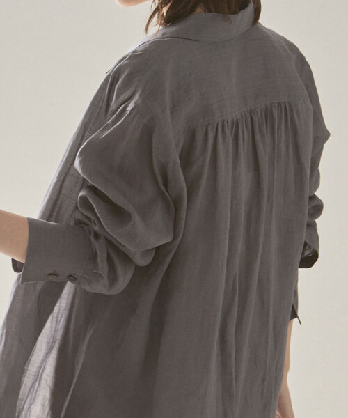 Noble（ノーブル）の「《追加》ラミーレギュラーフィットシャツ（シャツ/ブラウス・レディース・チャコールグレー/ライトグレー/ピンク/ネイビー・FREE）」の8枚目の写真