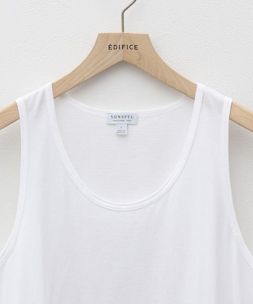 SUNSPEL（サンスペル）の「【SUNSPEL / サンスペル】Super Fine Cotton Underwear Vest（タンクトップ・メンズ・ホワイト・LARGE/MEDIUM）」の3枚目の写真