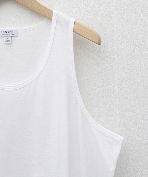SUNSPEL（サンスペル）の「【SUNSPEL / サンスペル】Super Fine Cotton Underwear Vest（タンクトップ・メンズ・ホワイト・LARGE/MEDIUM）」の5枚目の写真