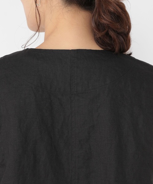 studio CLIP（スタディオクリップ）の「リネン100ベスト（ベスト・レディース・ブラック/アイボリー・FREE）」の14枚目の写真