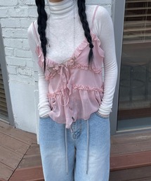 leune（ルネ）の「シフォンフリルキャミソール（キャミソール）」