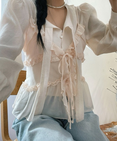 セール】シフォンフリルキャミソール（キャミソール）｜leune（ルネ