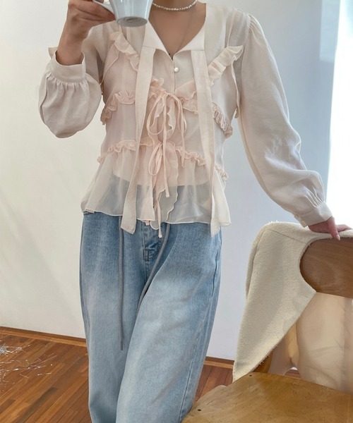 セール】シフォンフリルキャミソール（キャミソール）｜leune（ルネ