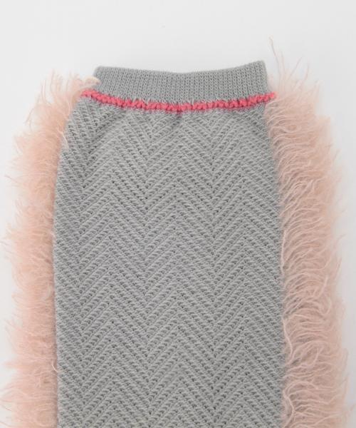 ANTIPAST（アンティパスト）の「ANTIPAST / フリンジ ヘリンボーンソックス（ソックス/靴下・レディース・ライトグレー/ブラック・ONE SIZE）」の5枚目の写真